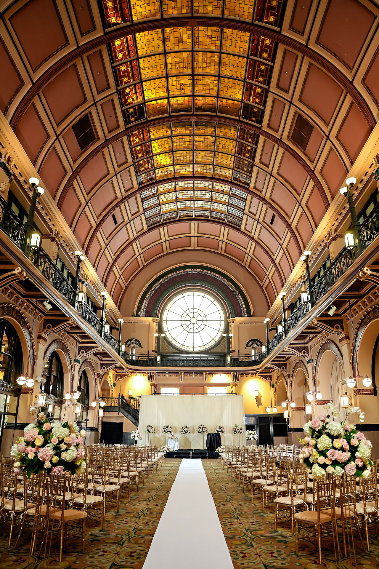 Lauren Colin Crowne Plaza Union Station Grand Hall Indianapolis Wedding 217