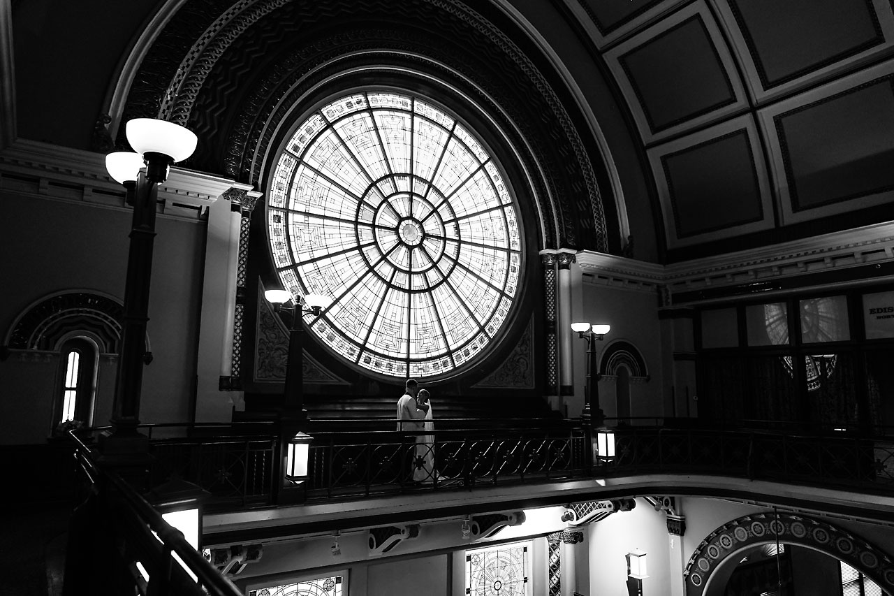 Lauren Colin Crowne Plaza Union Station Grand Hall Indianapolis Wedding 244