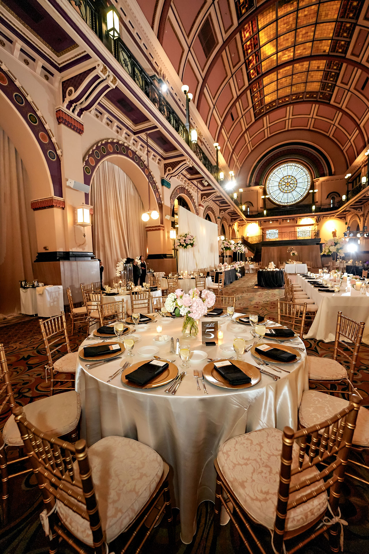 Lauren Colin Crowne Plaza Union Station Grand Hall Indianapolis Wedding 254
