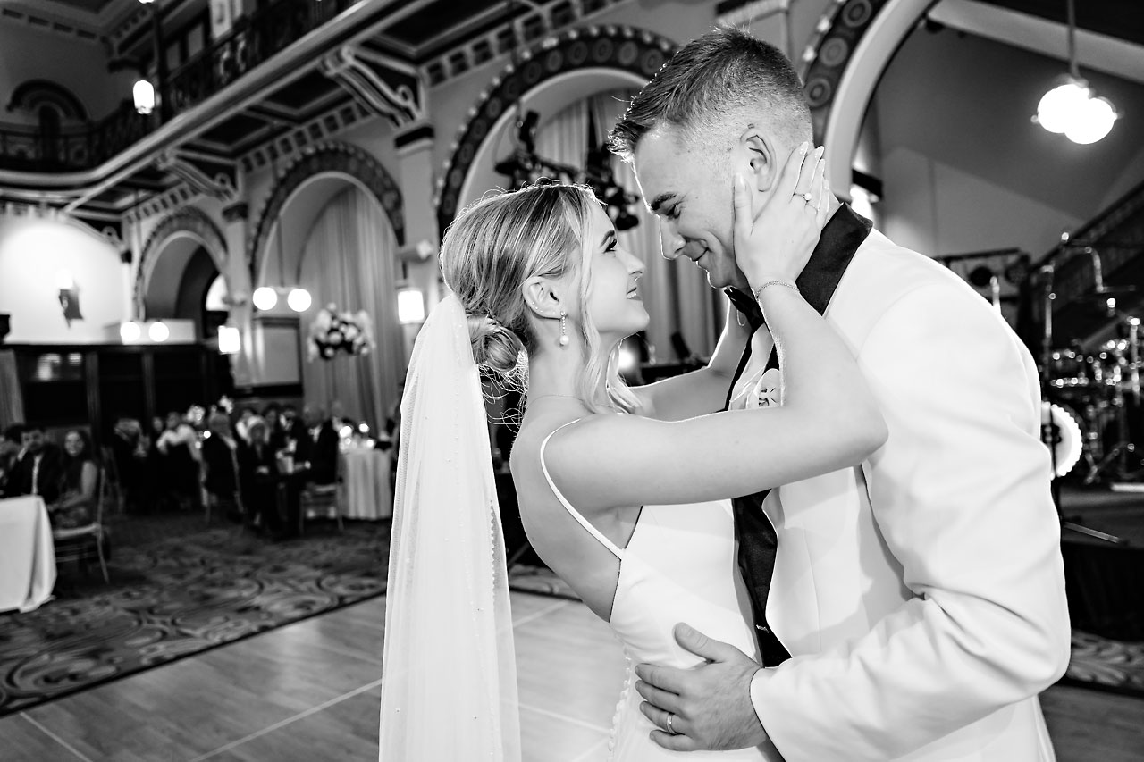 Lauren Colin Crowne Plaza Union Station Grand Hall Indianapolis Wedding 276