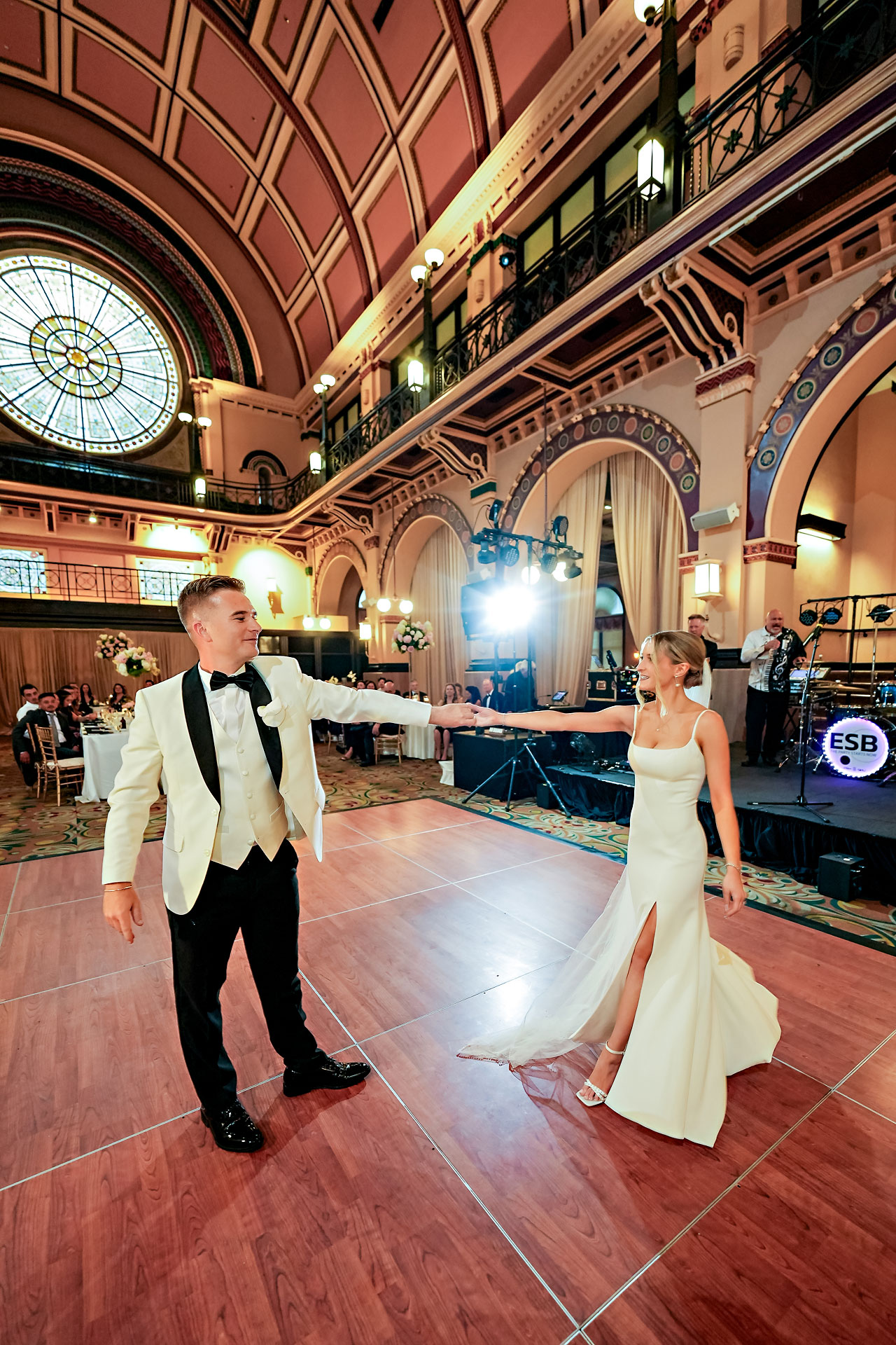 Lauren Colin Crowne Plaza Union Station Grand Hall Indianapolis Wedding 282
