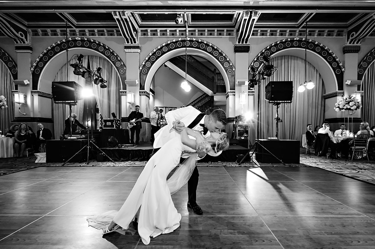 Lauren Colin Crowne Plaza Union Station Grand Hall Indianapolis Wedding 283