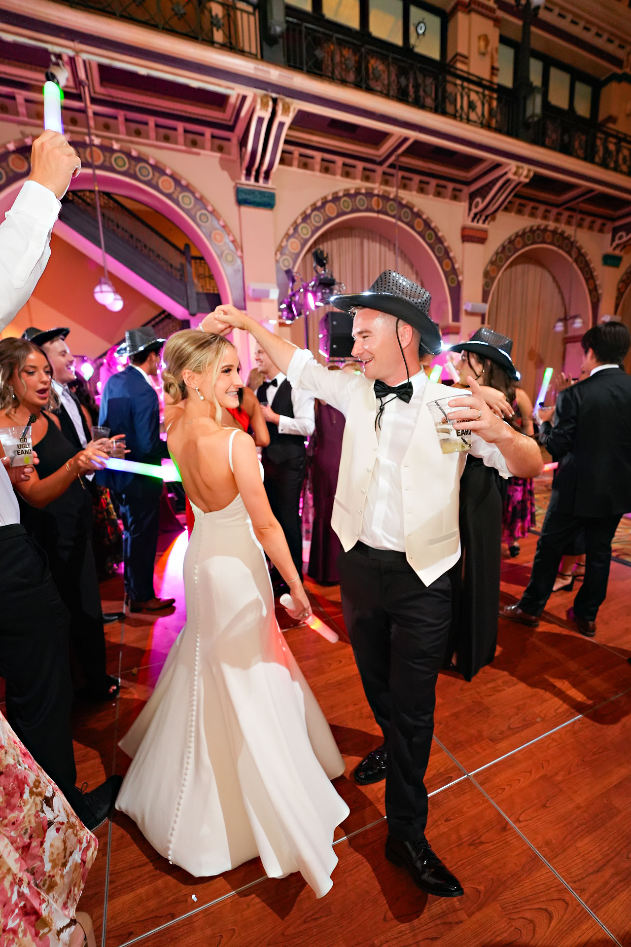 Lauren Colin Crowne Plaza Union Station Grand Hall Indianapolis Wedding 329
