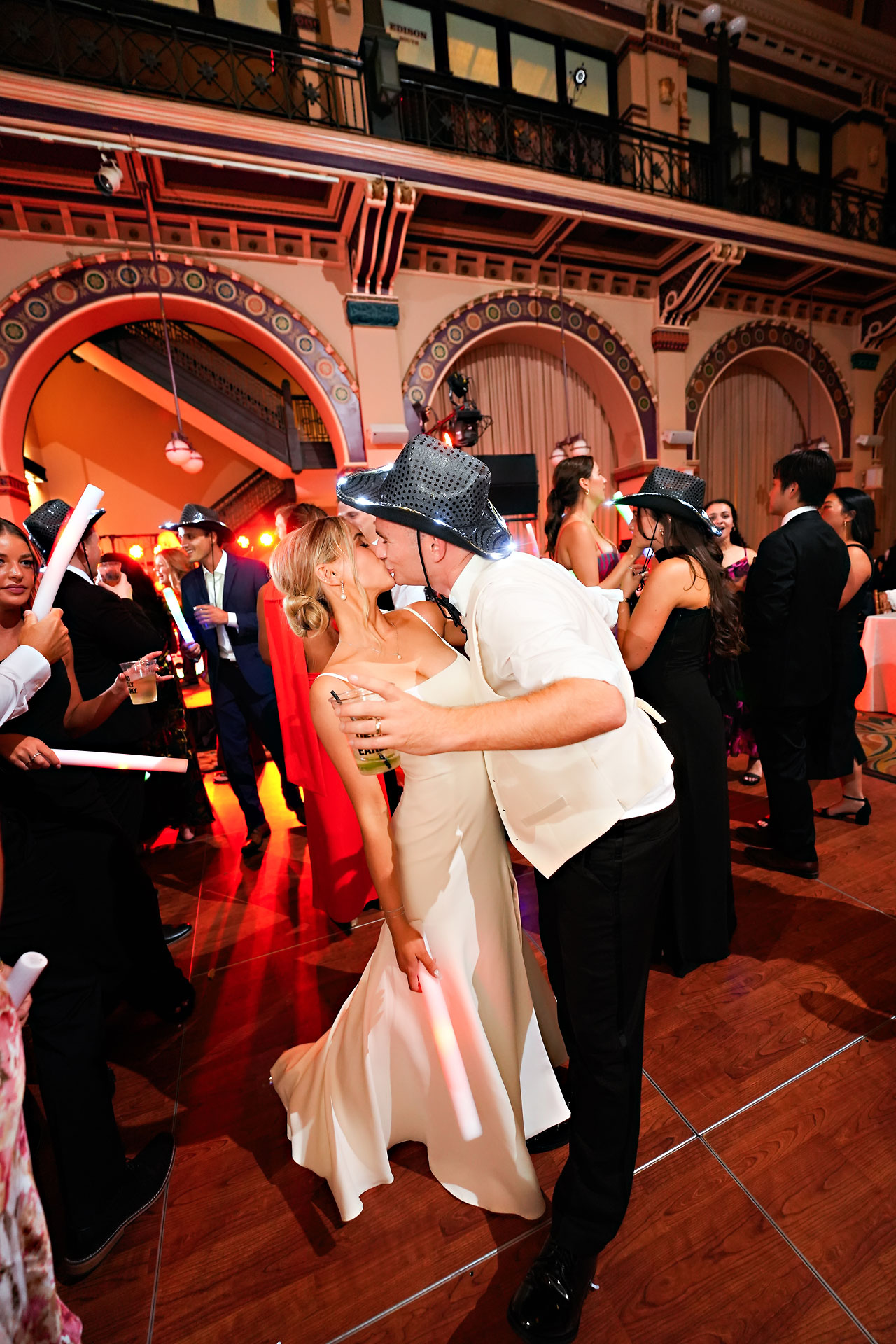 Lauren Colin Crowne Plaza Union Station Grand Hall Indianapolis Wedding 354