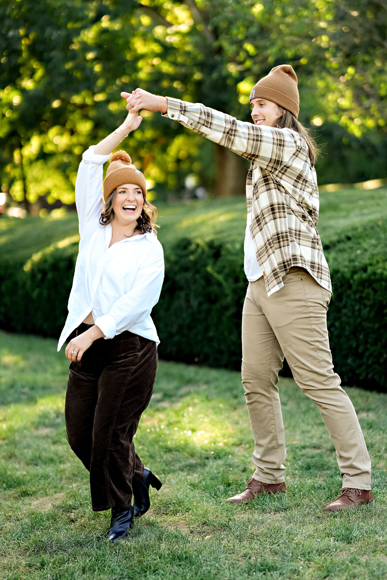 Erin Spencer Holcomb Gardens Fountain Square Canal Indianapolis Engagement Session 006