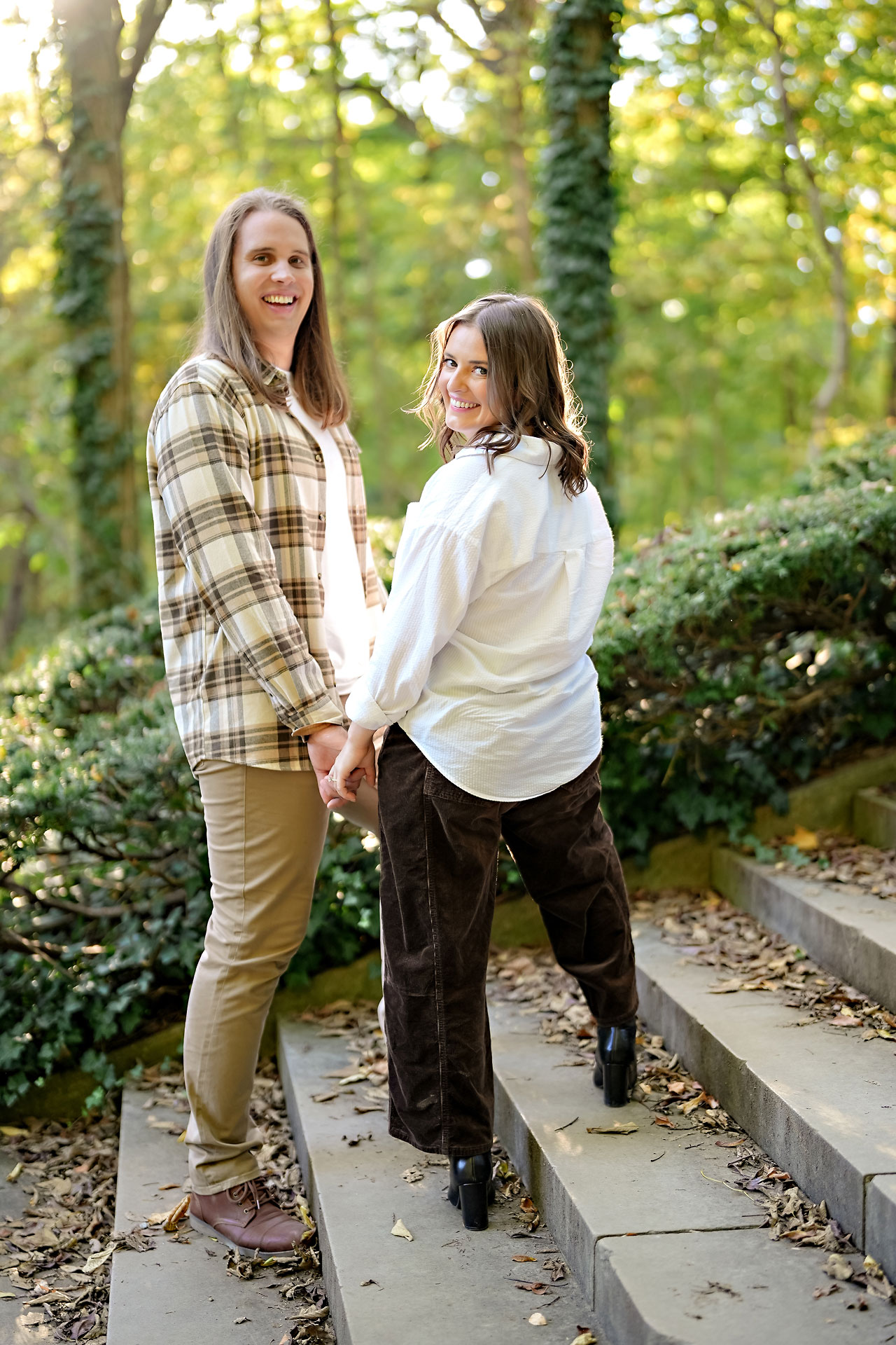Erin Spencer Holcomb Gardens Fountain Square Canal Indianapolis Engagement Session 014