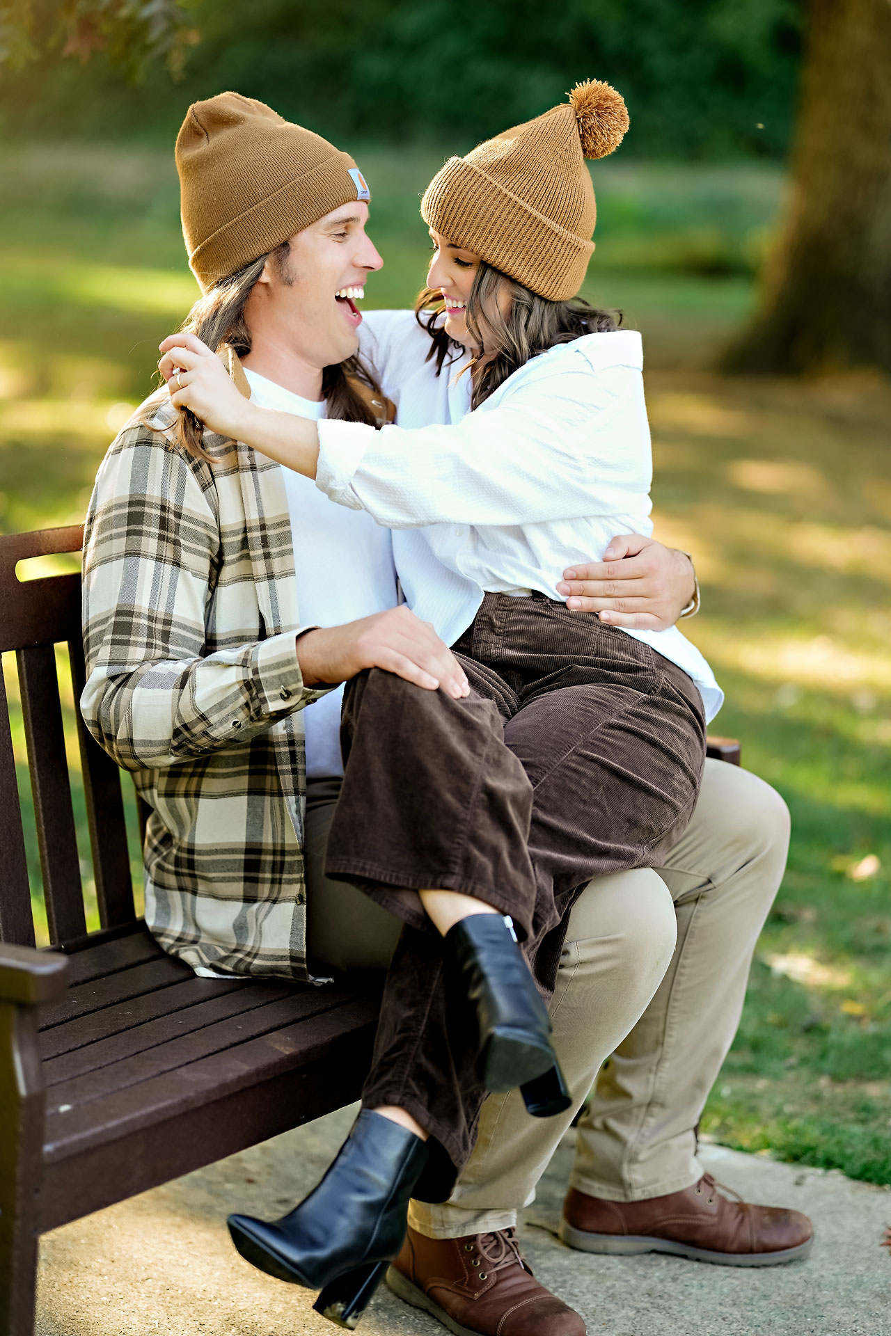 Erin Spencer Holcomb Gardens Fountain Square Canal Indianapolis Engagement Session 023