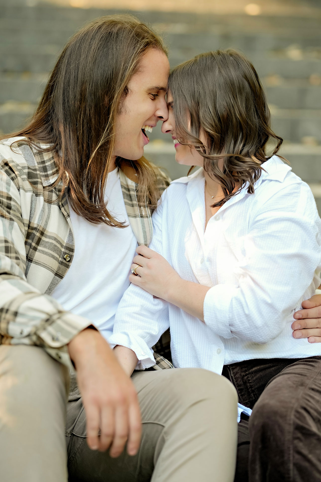 Erin Spencer Holcomb Gardens Fountain Square Canal Indianapolis Engagement Session 050
