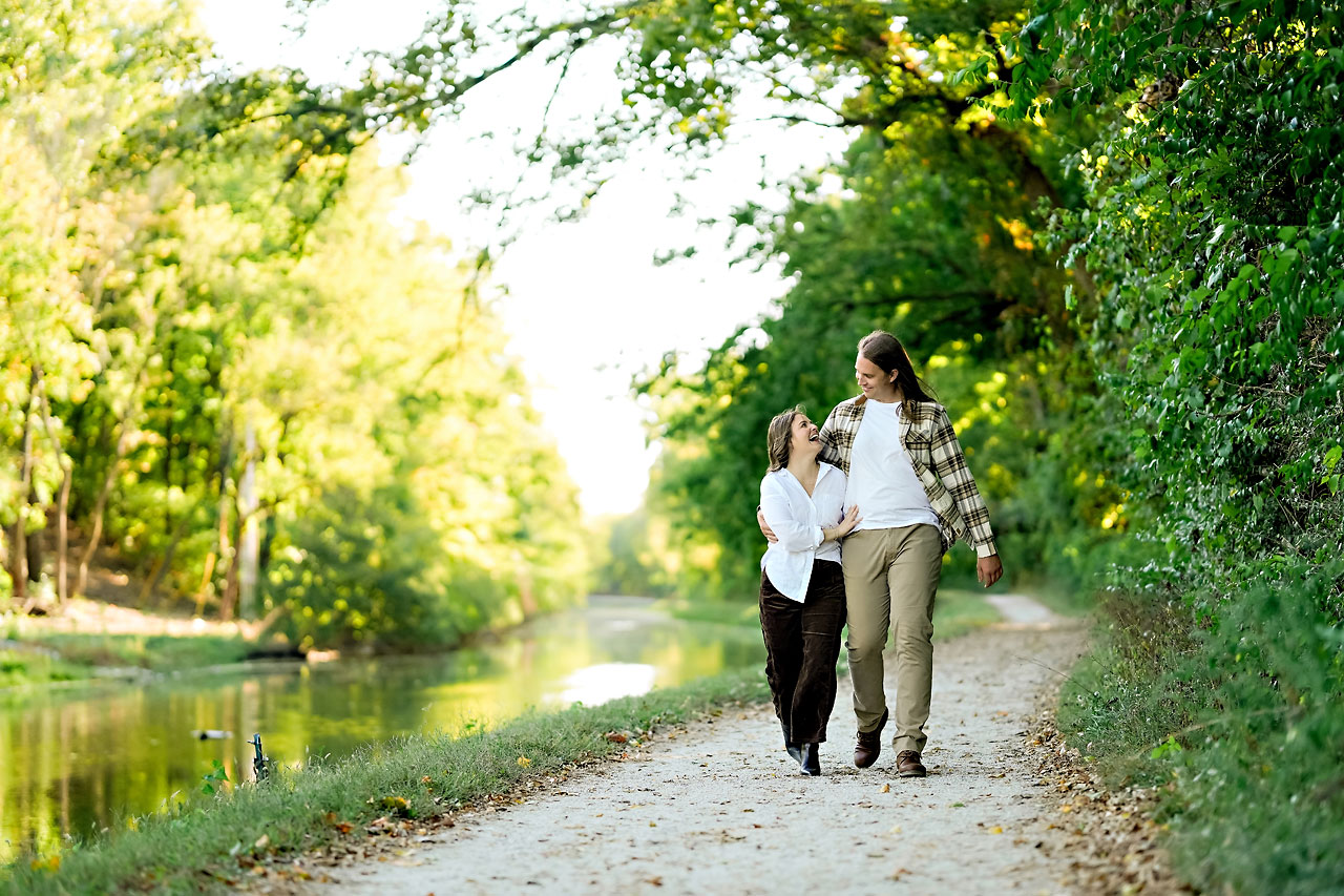 Erin Spencer Holcomb Gardens Fountain Square Canal Indianapolis Engagement Session 053