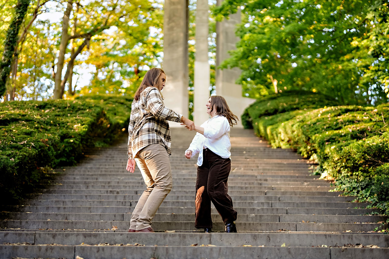 Erin Spencer Holcomb Gardens Fountain Square Canal Indianapolis Engagement Session 055