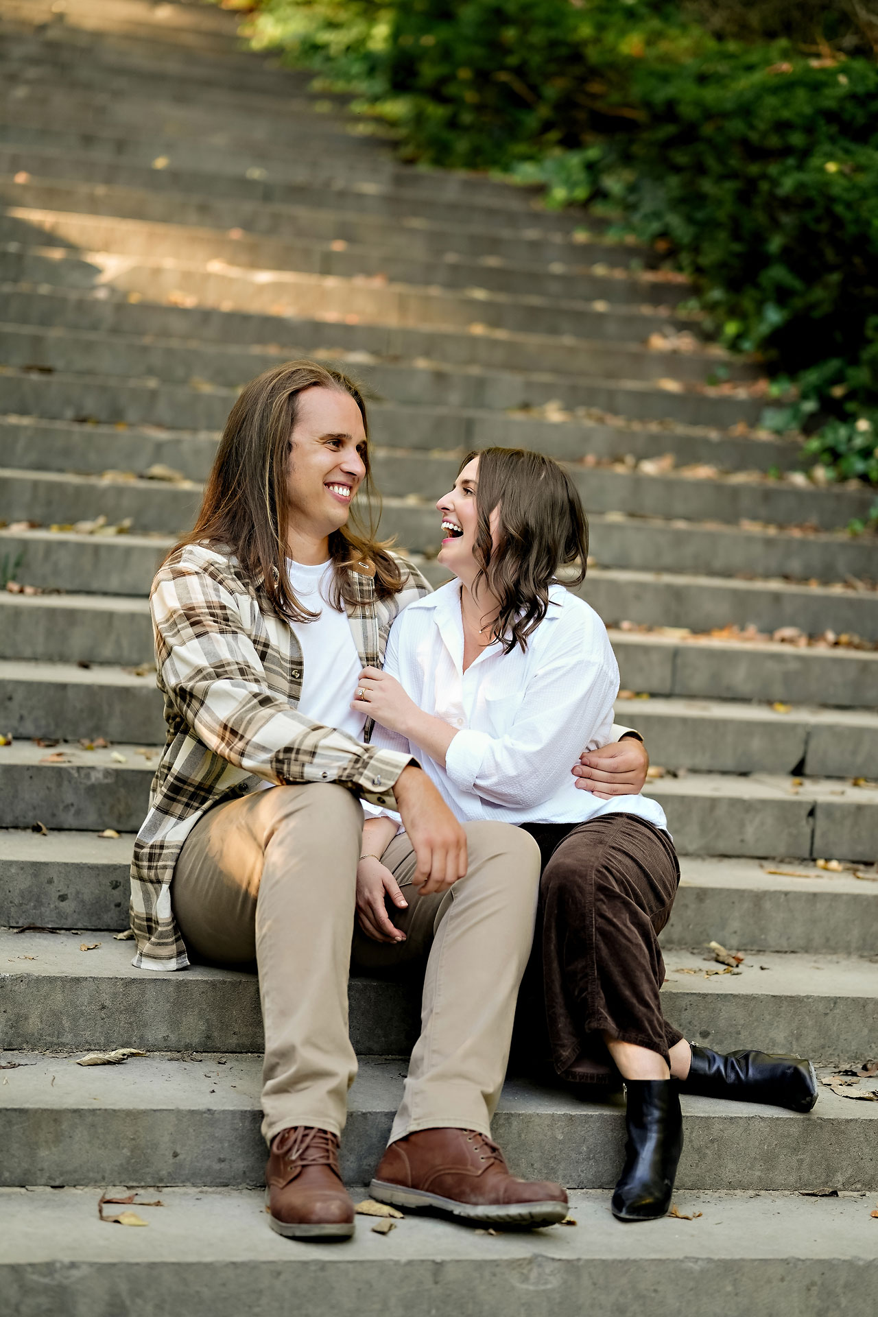 Erin Spencer Holcomb Gardens Fountain Square Canal Indianapolis Engagement Session 073