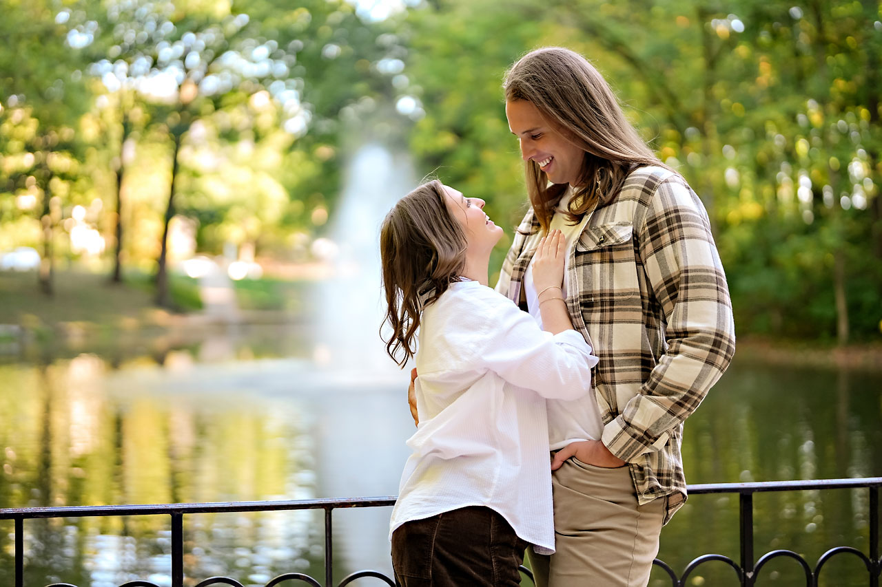 Erin Spencer Holcomb Gardens Fountain Square Canal Indianapolis Engagement Session 077