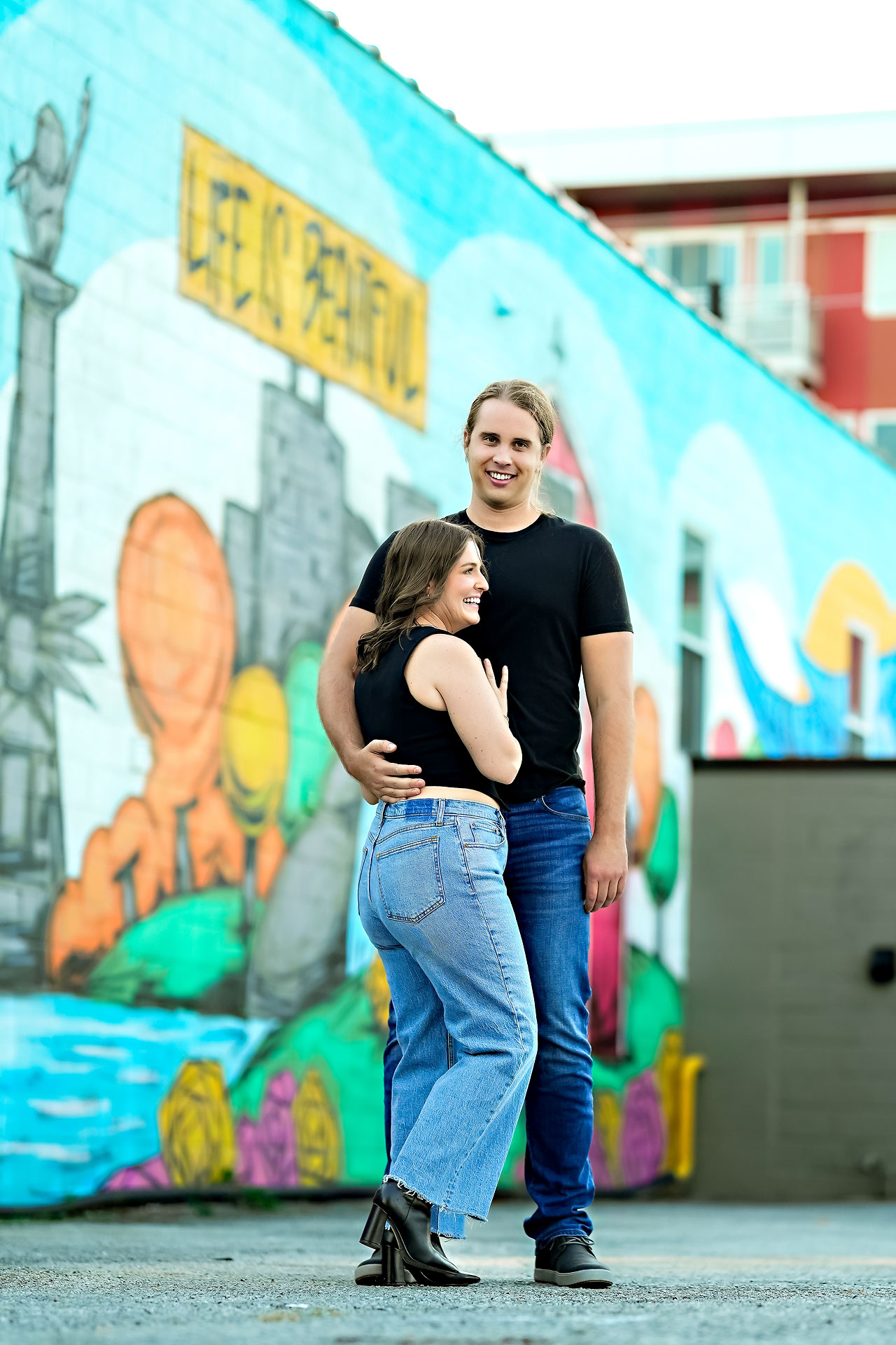 Erin Spencer Holcomb Gardens Fountain Square Canal Indianapolis Engagement Session 080