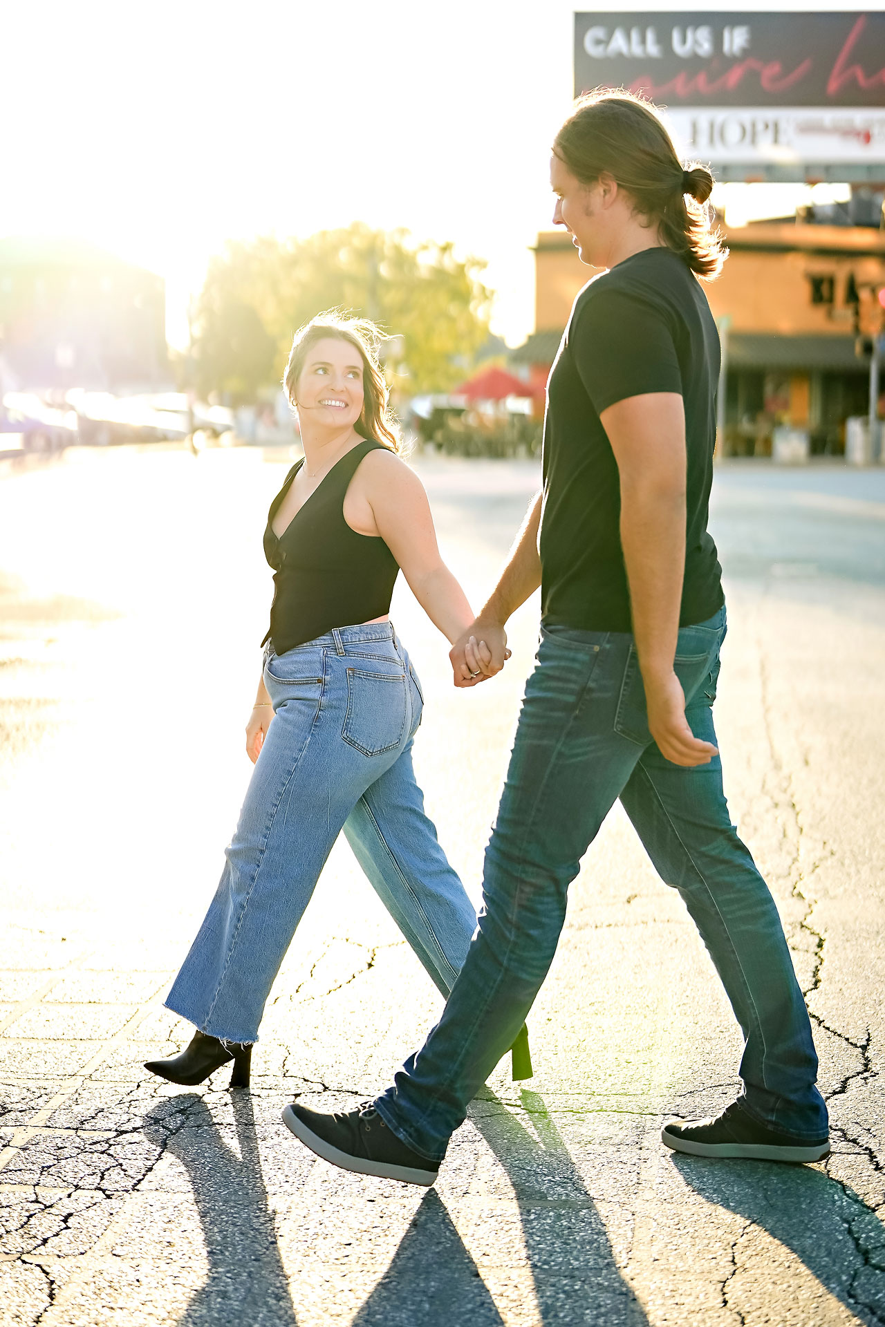 Erin Spencer Holcomb Gardens Fountain Square Canal Indianapolis Engagement Session 082