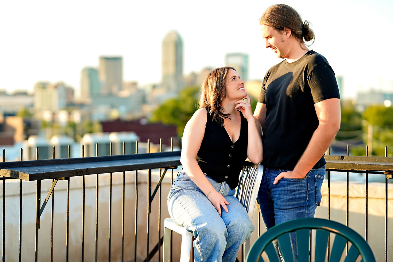 Erin Spencer Holcomb Gardens Fountain Square Canal Indianapolis Engagement Session 085
