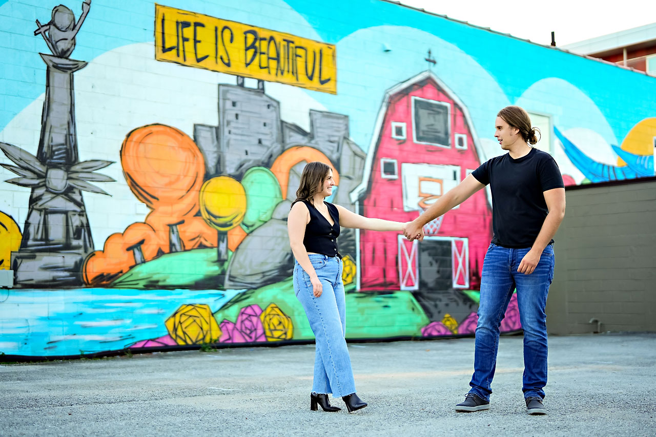 Erin Spencer Holcomb Gardens Fountain Square Canal Indianapolis Engagement Session 086