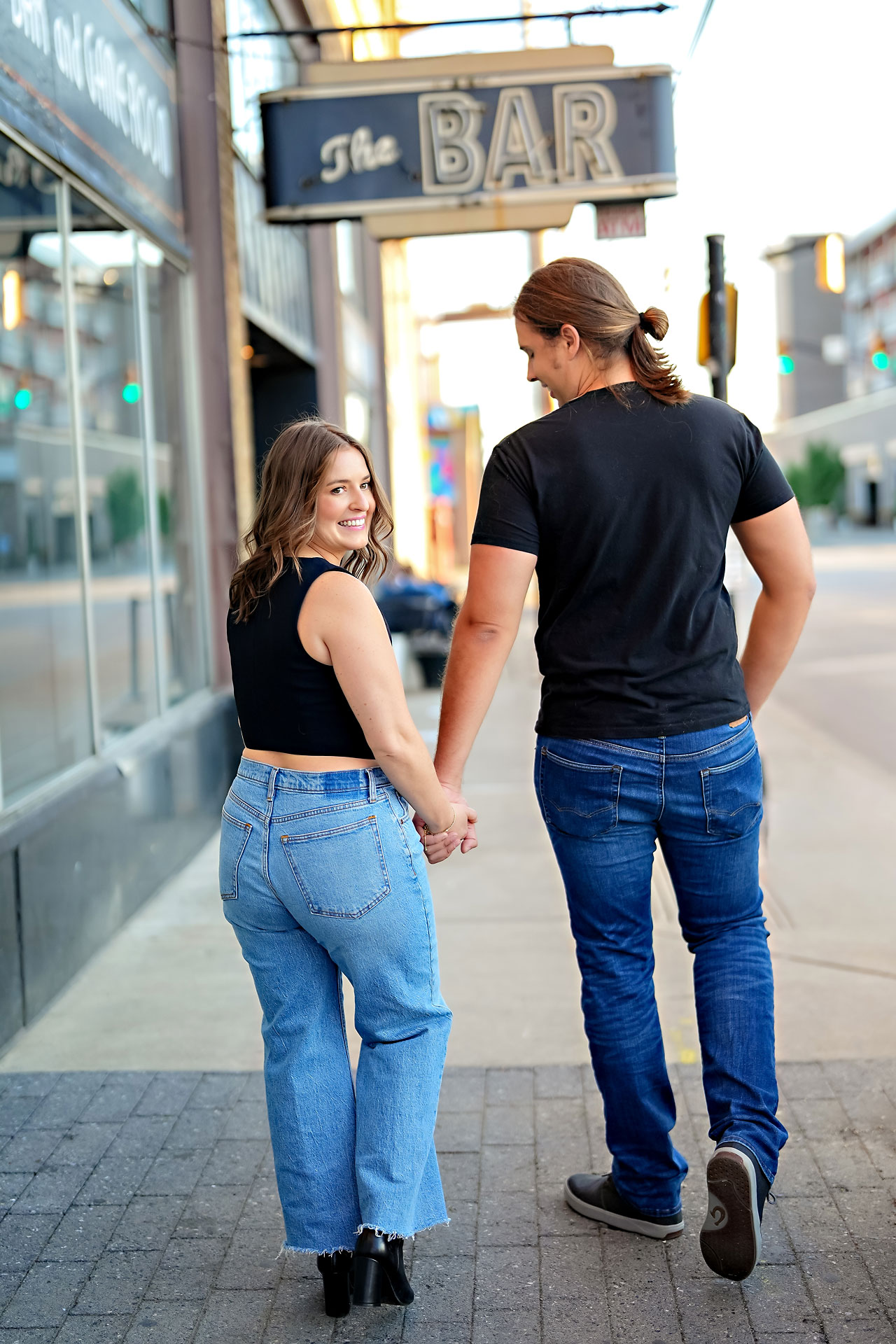 Erin Spencer Holcomb Gardens Fountain Square Canal Indianapolis Engagement Session 088
