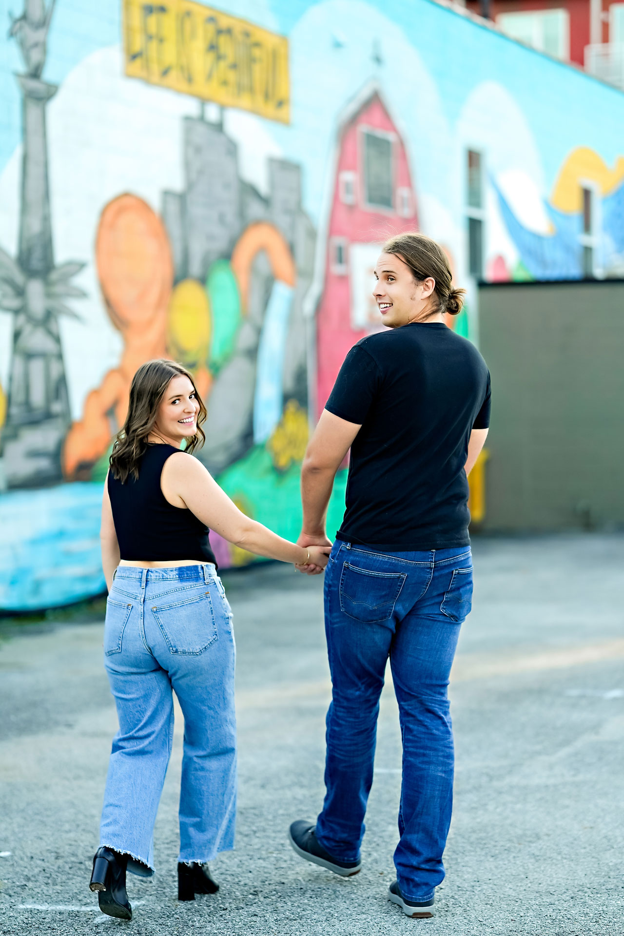 Erin Spencer Holcomb Gardens Fountain Square Canal Indianapolis Engagement Session 090