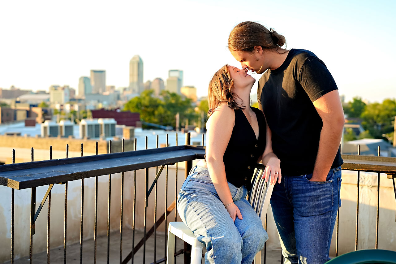 Erin Spencer Holcomb Gardens Fountain Square Canal Indianapolis Engagement Session 095