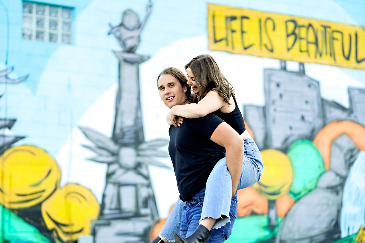 Erin Spencer Holcomb Gardens Fountain Square Canal Indianapolis Engagement Session 096