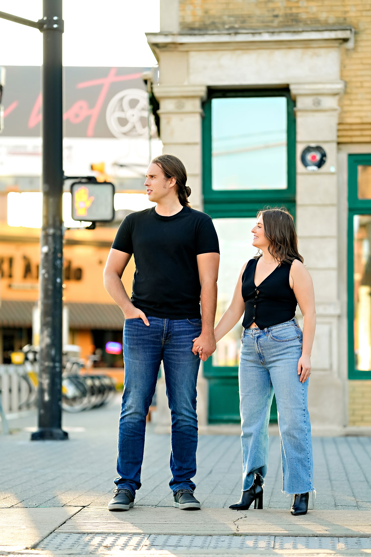 Erin Spencer Holcomb Gardens Fountain Square Canal Indianapolis Engagement Session 101