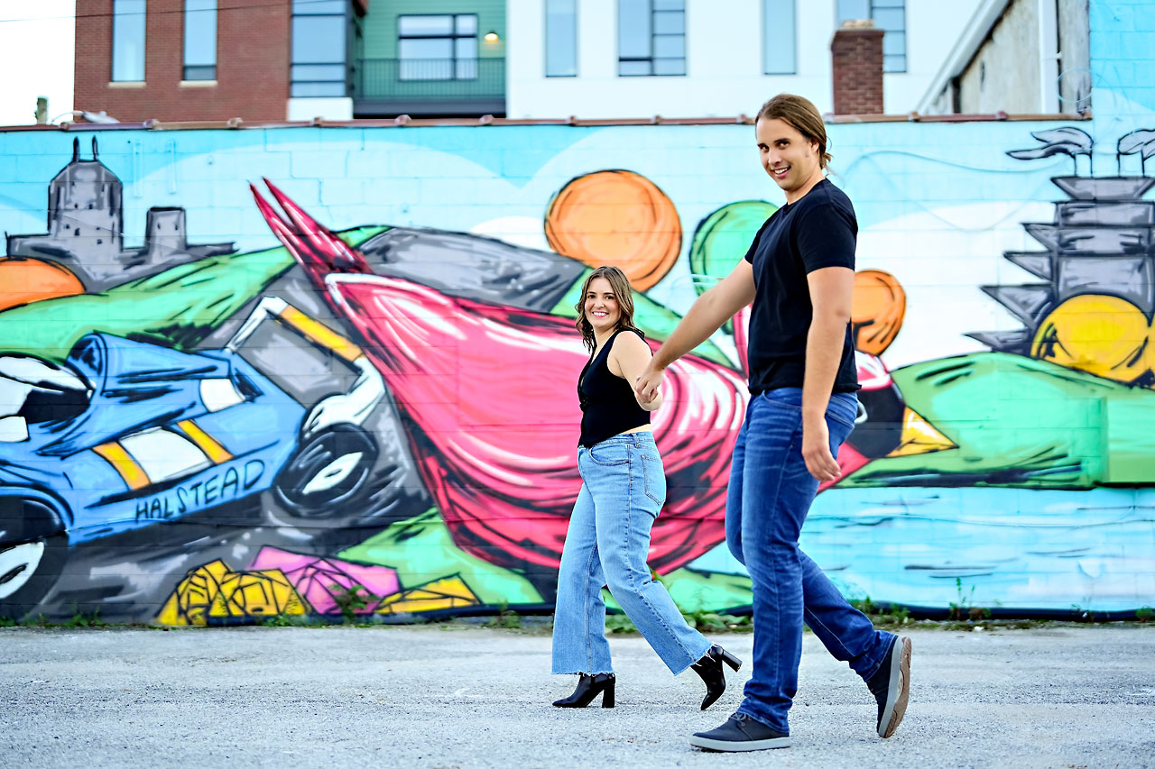Erin Spencer Holcomb Gardens Fountain Square Canal Indianapolis Engagement Session 103