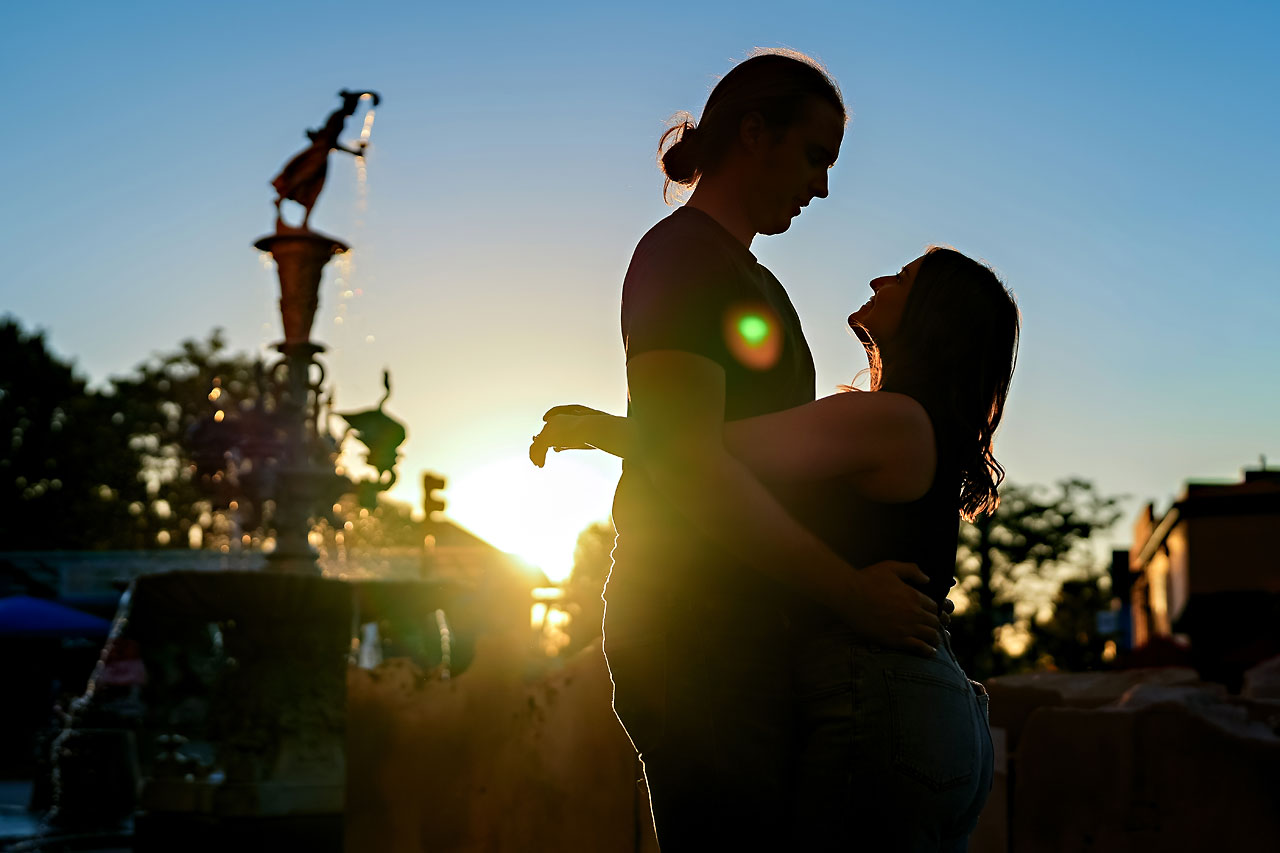 Erin Spencer Holcomb Gardens Fountain Square Canal Indianapolis Engagement Session 105