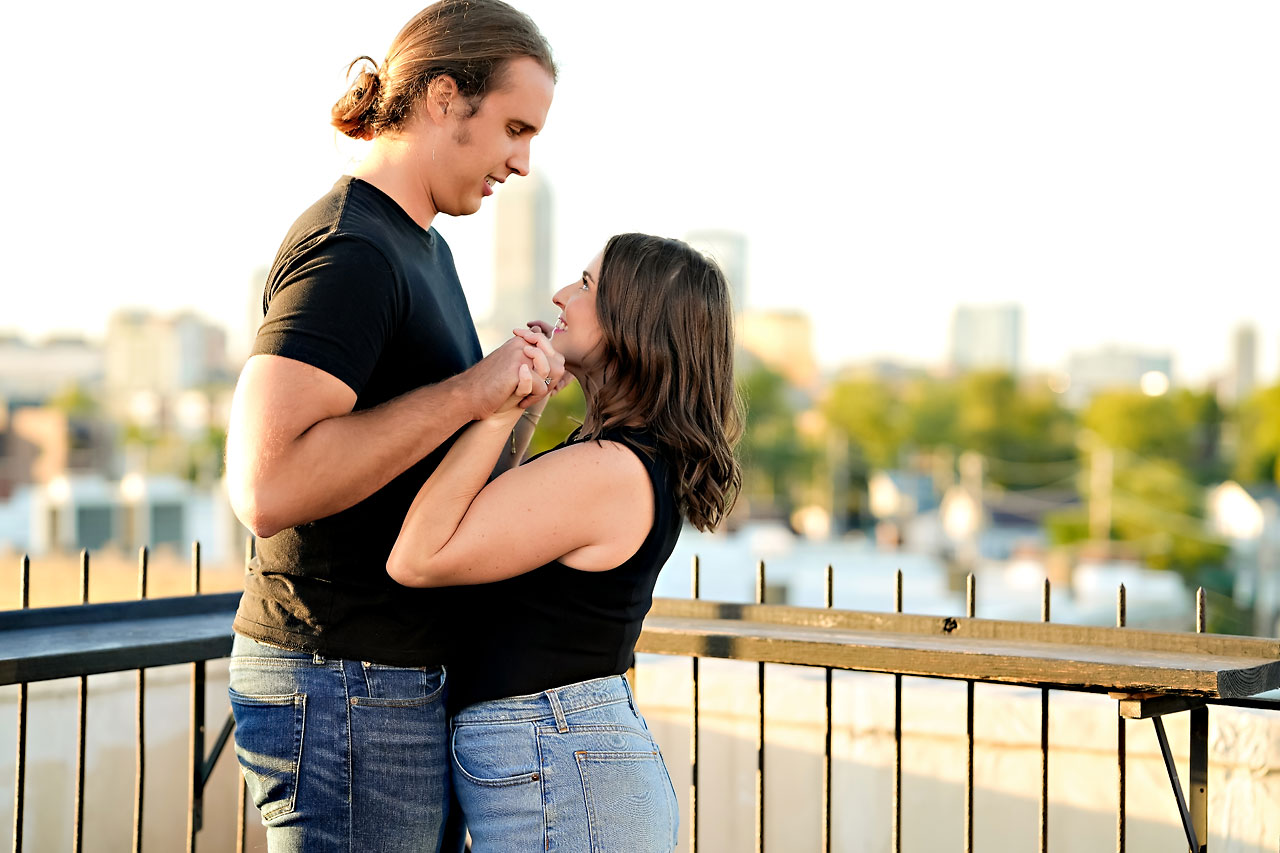 Erin Spencer Holcomb Gardens Fountain Square Canal Indianapolis Engagement Session 106