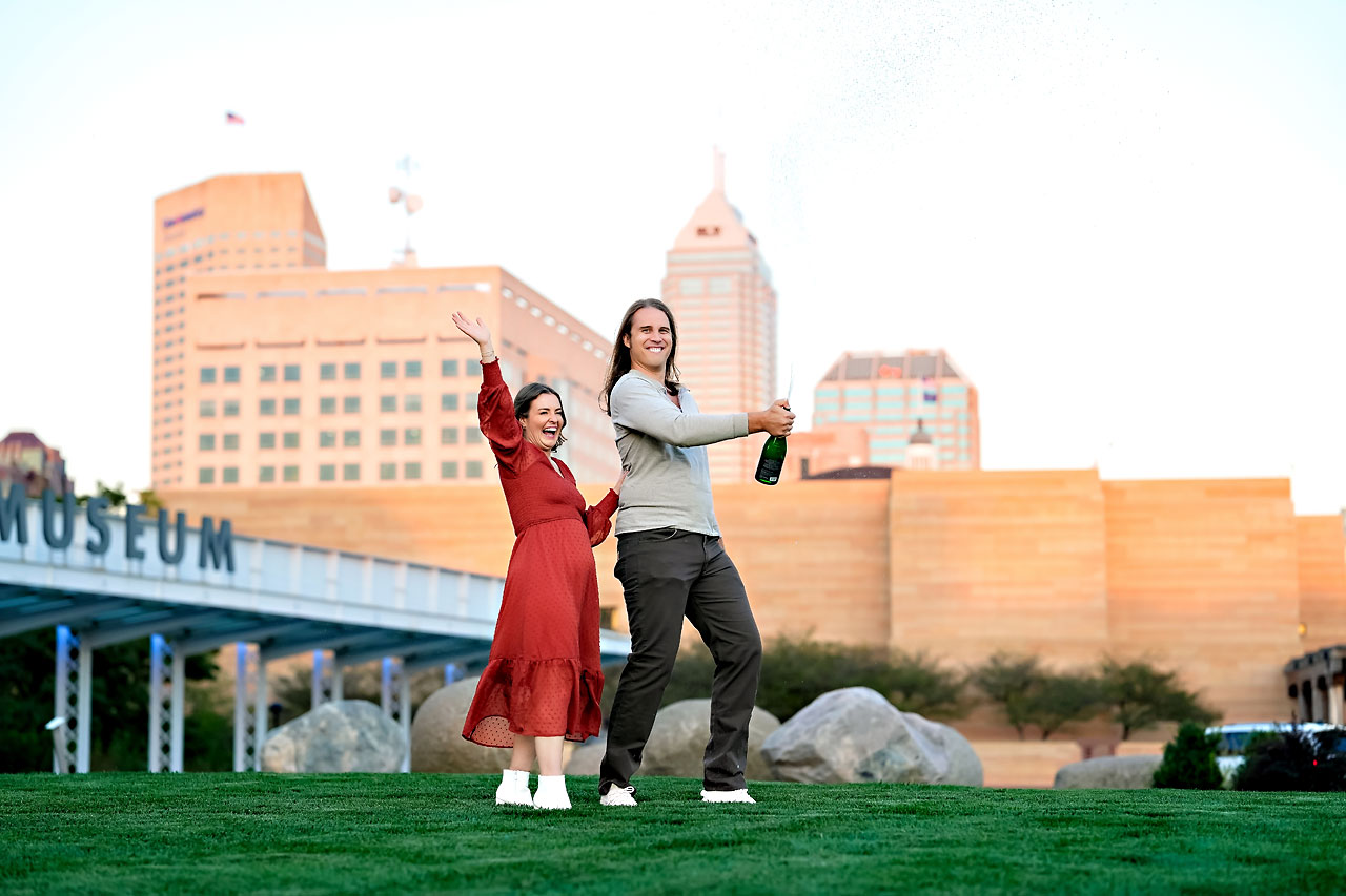 Erin Spencer Holcomb Gardens Fountain Square Canal Indianapolis Engagement Session 107
