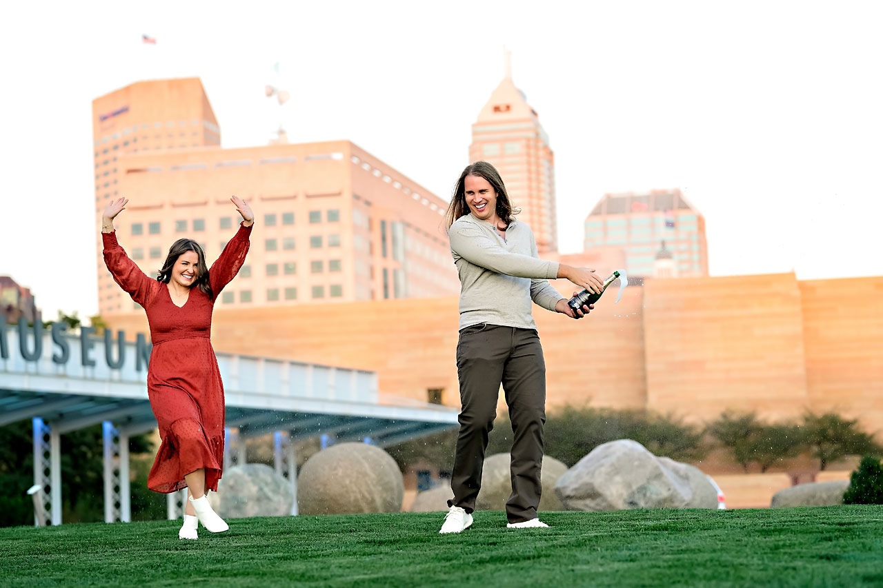 Erin Spencer Holcomb Gardens Fountain Square Canal Indianapolis Engagement Session 109