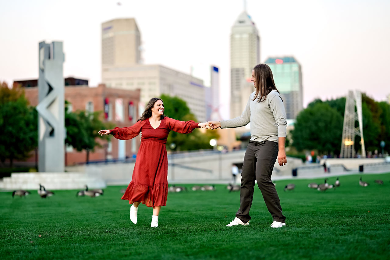 Erin Spencer Holcomb Gardens Fountain Square Canal Indianapolis Engagement Session 111