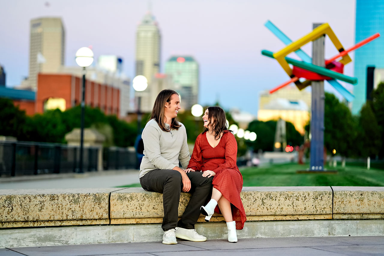Erin Spencer Holcomb Gardens Fountain Square Canal Indianapolis Engagement Session 112