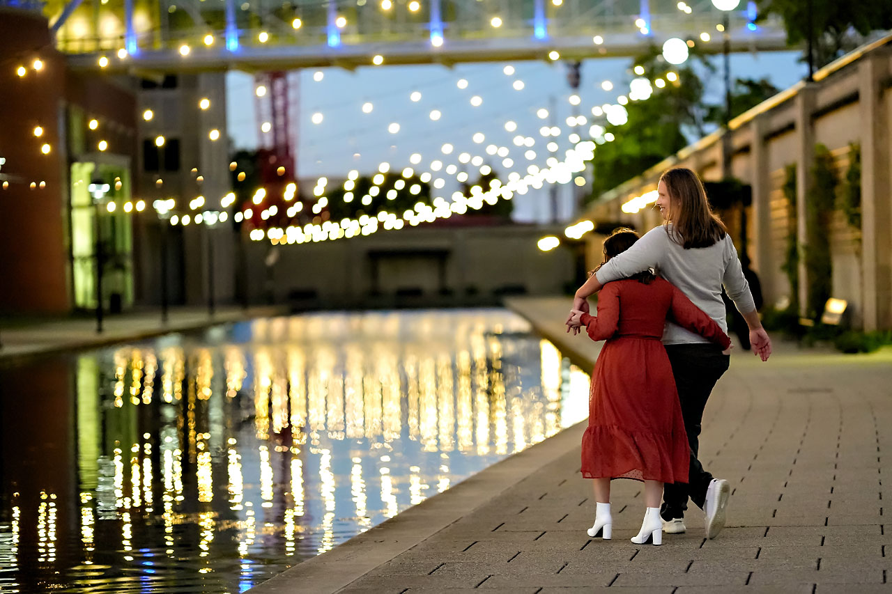 Erin Spencer Holcomb Gardens Fountain Square Canal Indianapolis Engagement Session 113
