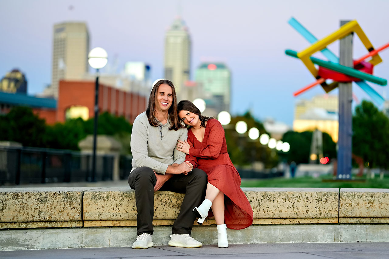 Erin Spencer Holcomb Gardens Fountain Square Canal Indianapolis Engagement Session 118