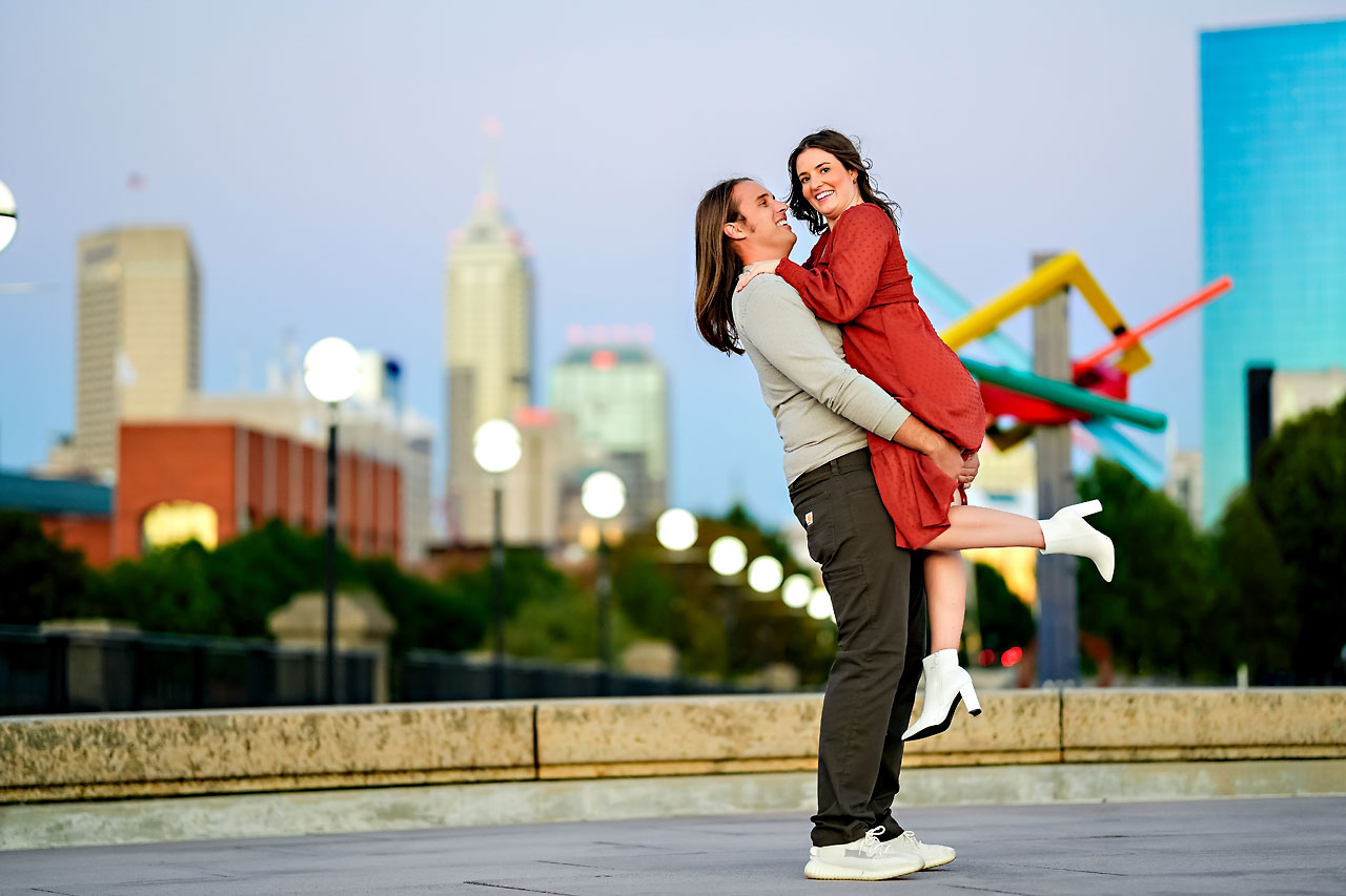 Erin Spencer Holcomb Gardens Fountain Square Canal Indianapolis Engagement Session 122