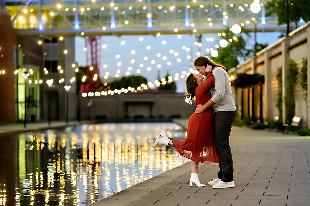 Erin Spencer Holcomb Gardens Fountain Square Canal Indianapolis Engagement Session 123