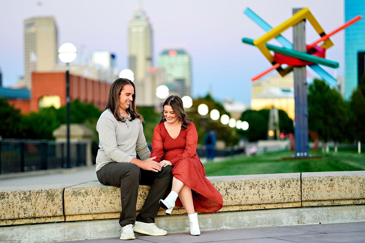 Erin Spencer Holcomb Gardens Fountain Square Canal Indianapolis Engagement Session 124