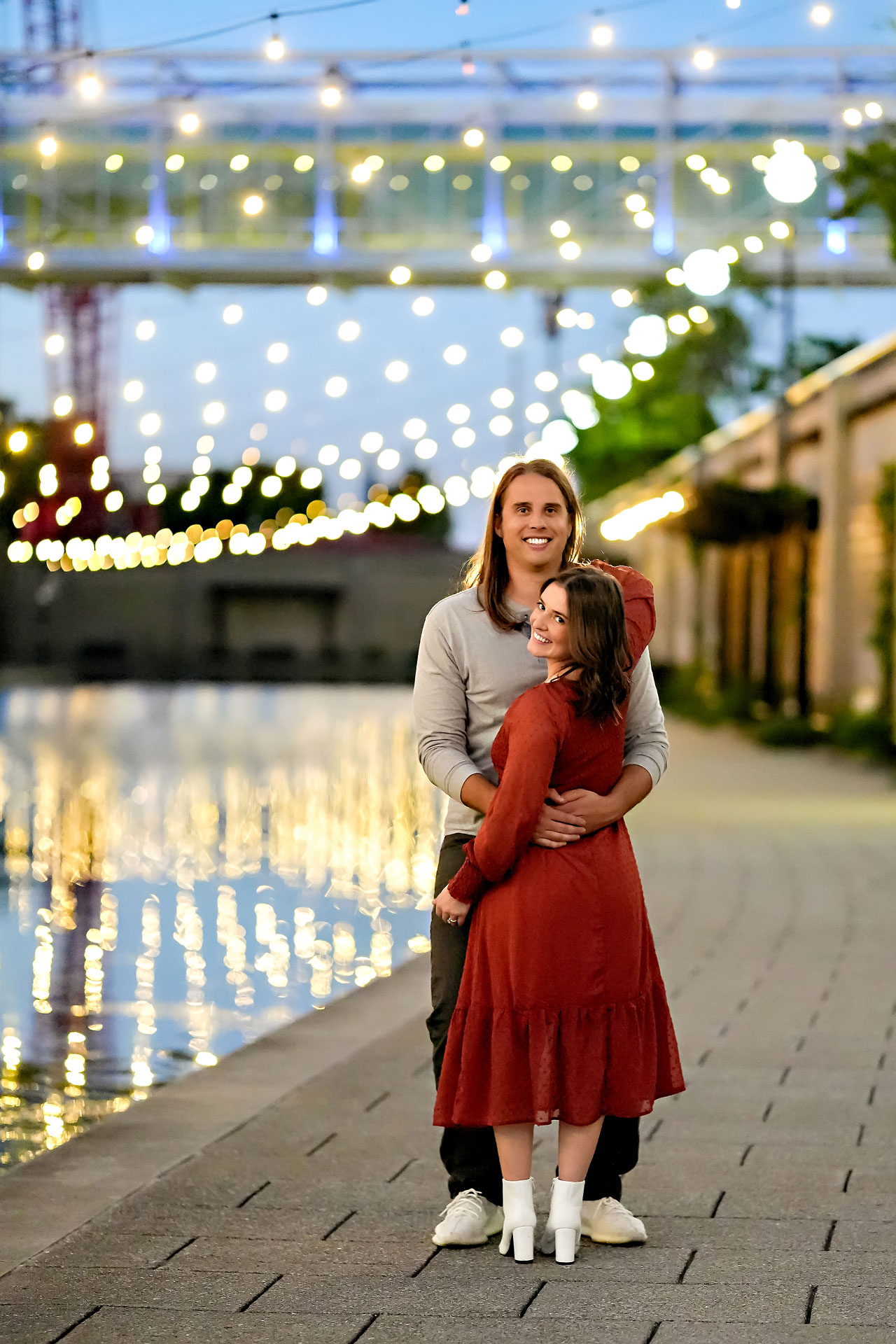 Erin Spencer Holcomb Gardens Fountain Square Canal Indianapolis Engagement Session 126