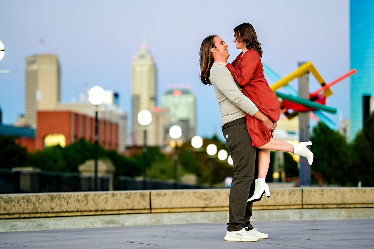 Erin Spencer Holcomb Gardens Fountain Square Canal Indianapolis Engagement Session 128