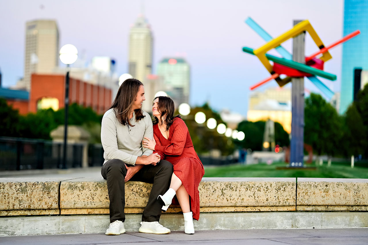 Erin Spencer Holcomb Gardens Fountain Square Canal Indianapolis Engagement Session 130