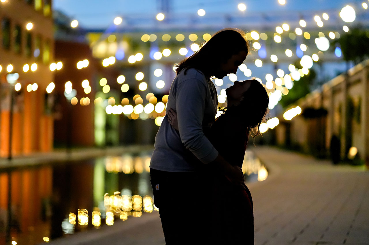 Erin Spencer Holcomb Gardens Fountain Square Canal Indianapolis Engagement Session 131