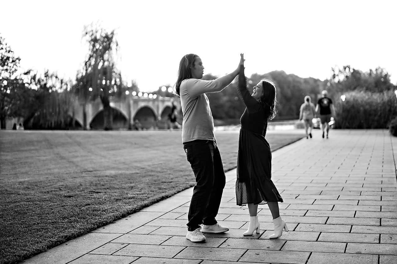 Erin Spencer Holcomb Gardens Fountain Square Canal Indianapolis Engagement Session 132